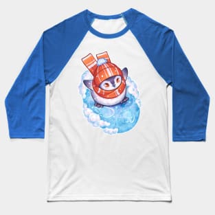 Cute Penguin on Ice Baseball T-Shirt